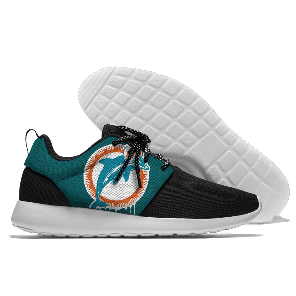 Men's NFL Miami Dolphins Roshe Style Lightweight Running Shoes 007